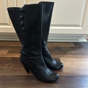 Miz Mooz Sheila Black Leather boots, sz 6.5 EUC